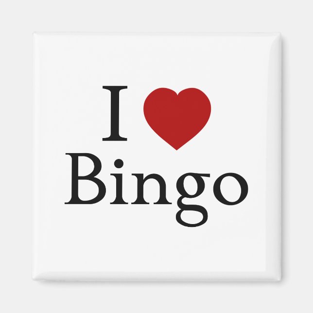 I Liebe Bingo Magnet (Vorne)
