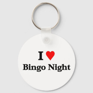 I Liebe Bingo Nacht Schlüsselanhänger