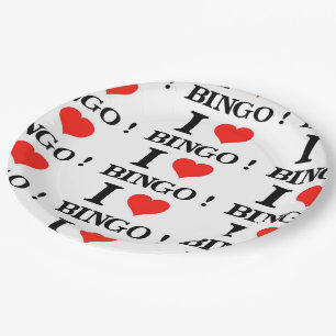 I Liebe Bingo Pappteller