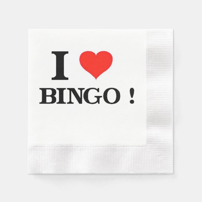 I Liebe Bingo Serviette (Vorderseite)