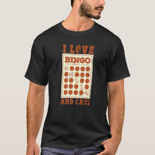 I Liebe Bingo und Cats Süße Tier Bingo 6 T-Shirt