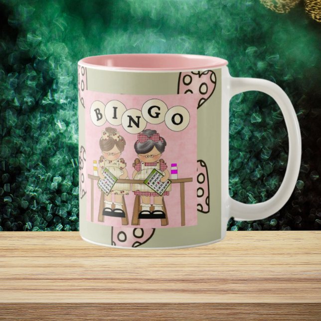 I Liebe Bingo Zweifarbige Tasse (Von Creator hochgeladen)