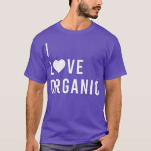 I LIEBE BIO Vegane vegetarische Fun-Erklärung T-Shirt