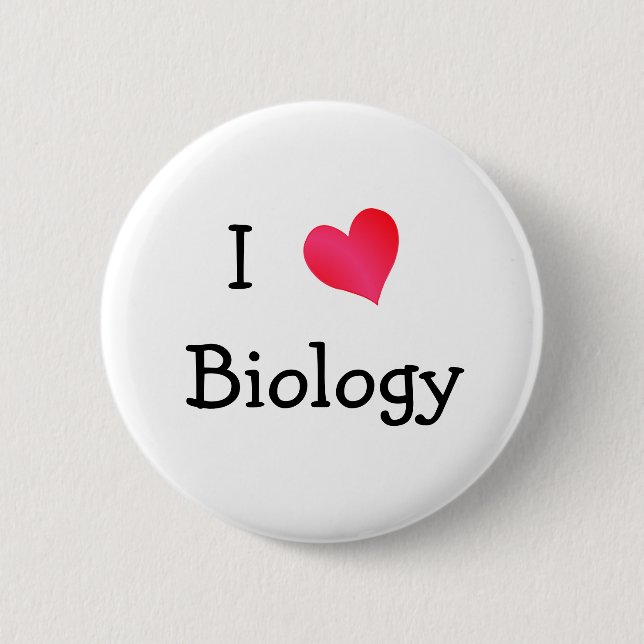 I Liebe Biologie Button (Vorderseite)