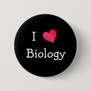 I Liebe Biologie Button