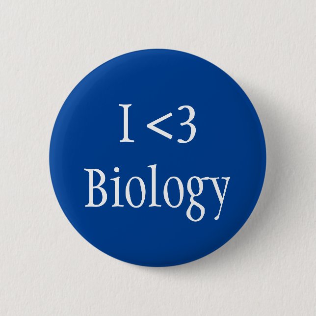 I Liebe Biologie Button (Vorderseite)