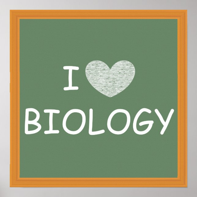 I Liebe Biologie Poster (Vorne)