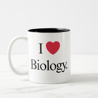 I Liebe Biologie Zweifarbige Tasse