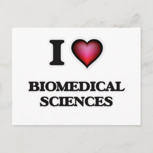 I Liebe Biomedizin Postkarte