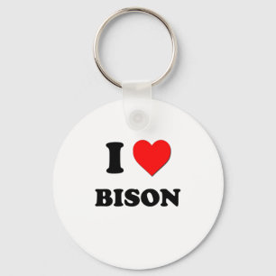 I Liebe-Bison Schlüsselanhänger