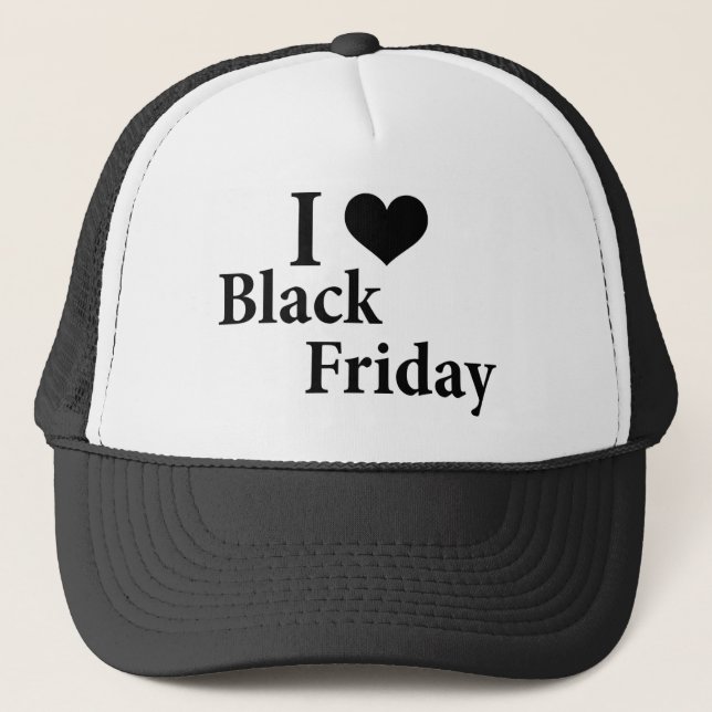 I Liebe Black Friday Truckerkappe (Vorderseite)