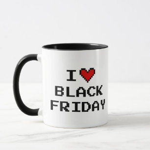I Liebe Black Friday Weihnachtsgeschenk Weihnachts Tasse
