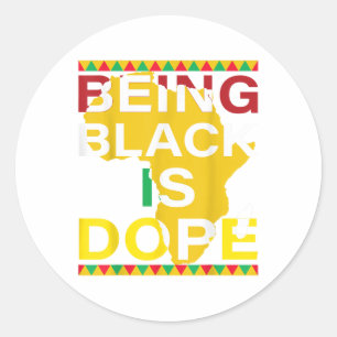 I Liebe Black Funny Black History Montag Runder Aufkleber