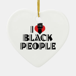 I Liebe Black People Ornament
