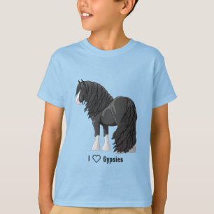 I Liebe Black Sinti und Roma Vanner Pferdeentwurf T-Shirt