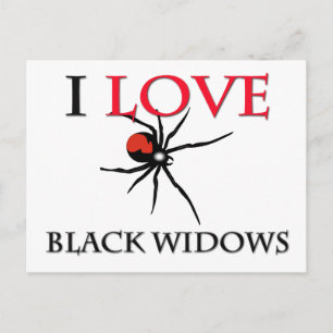 I Liebe Black Widows Postkarte