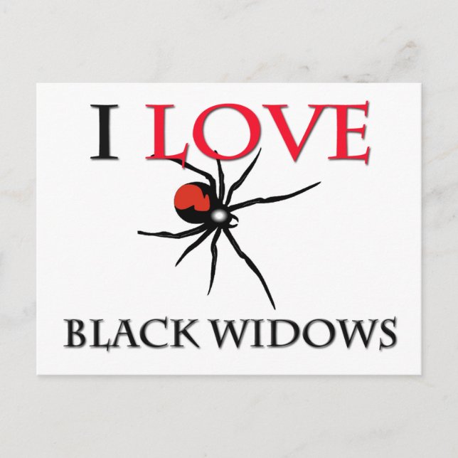 I Liebe Black Widows Postkarte (Vorderseite)