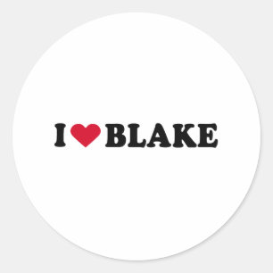 I LIEBE BLAKE RUNDER AUFKLEBER