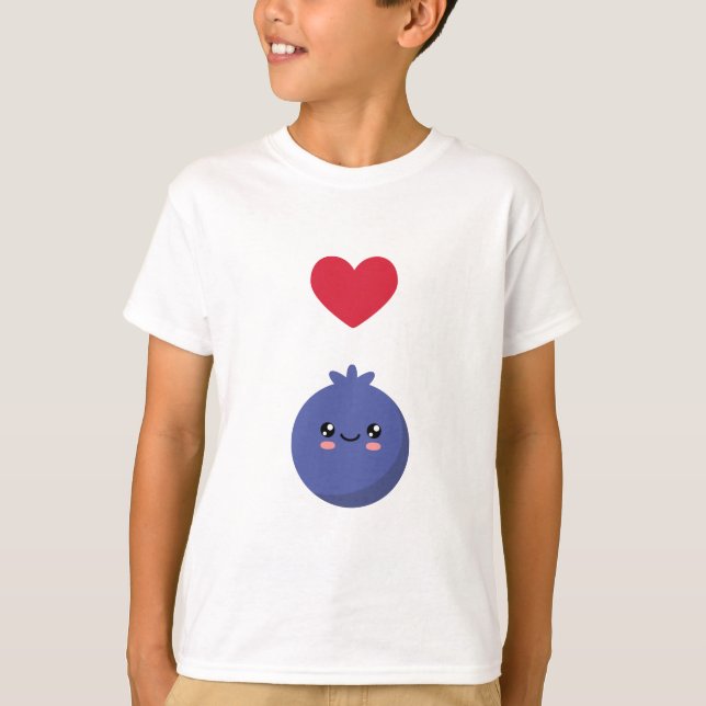 I Liebe Blaubeeren T-Shirt (Vorderseite)