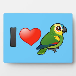 I Liebe Blauer Amazonen Fotoplatte