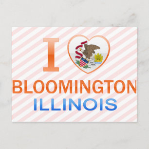 I Liebe Bloomington, IL Postkarte