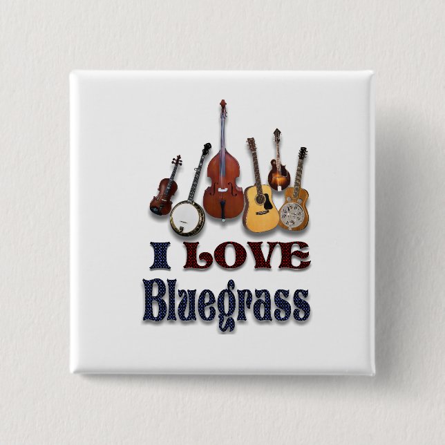 I LIEBE BLUEGRASS-BUTTON BUTTON (Vorderseite)