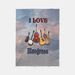 I LIEBE BLUEGRASS FLEECEDECKE