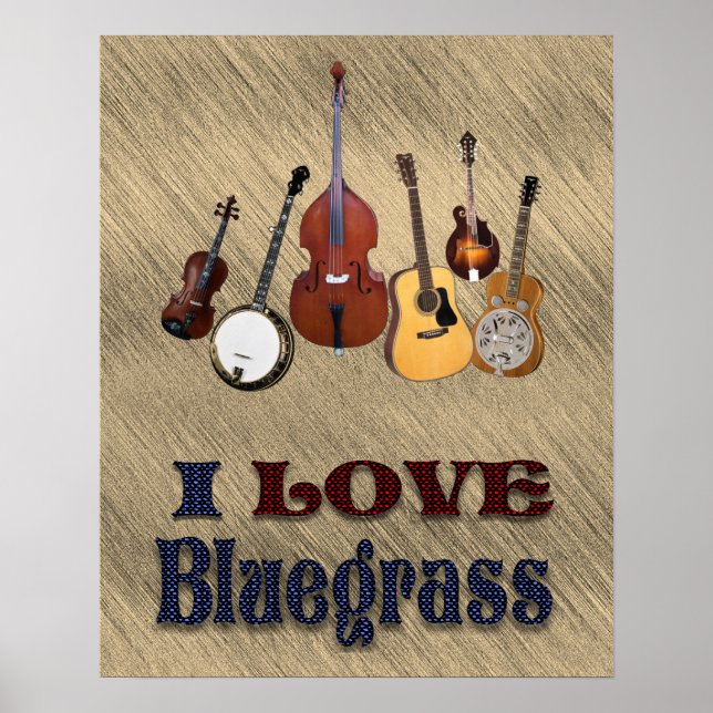 I LIEBE BLUEGRASS* POSTER (Vorne)