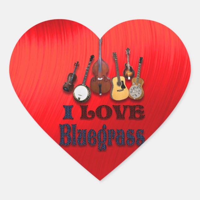 I LIEBE BLUEGRASS - STICKER (Vorderseite)