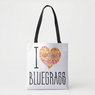 I Liebe Bluegrass Yellow Orange Mandala Herz