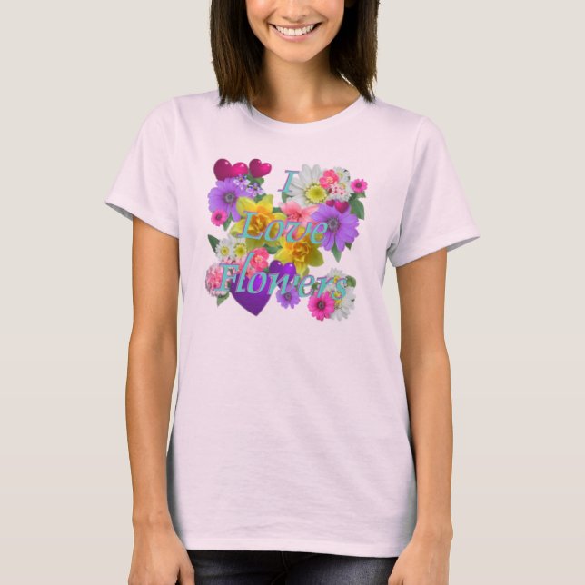 I LIEBE-BLUMEN T-Shirt (Vorderseite)