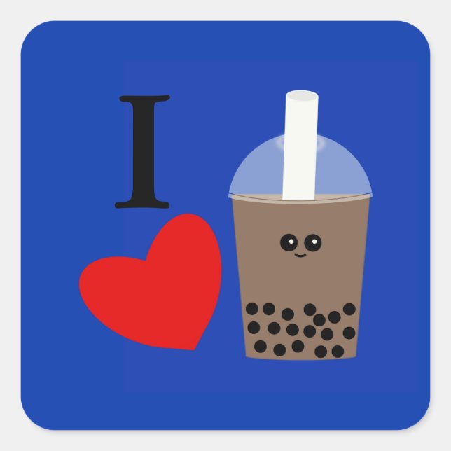 I Liebe Boba Drink #1 Stickers (Vorderseite)