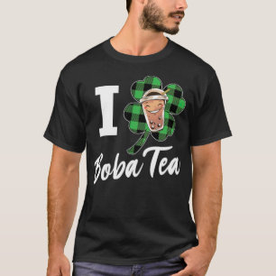 I Liebe Boba Tea Irish Cartoon tina T-Shirt