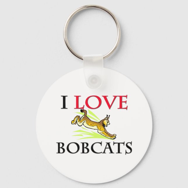 I Liebe Bobcats Schlüsselanhänger (Vorderseite)
