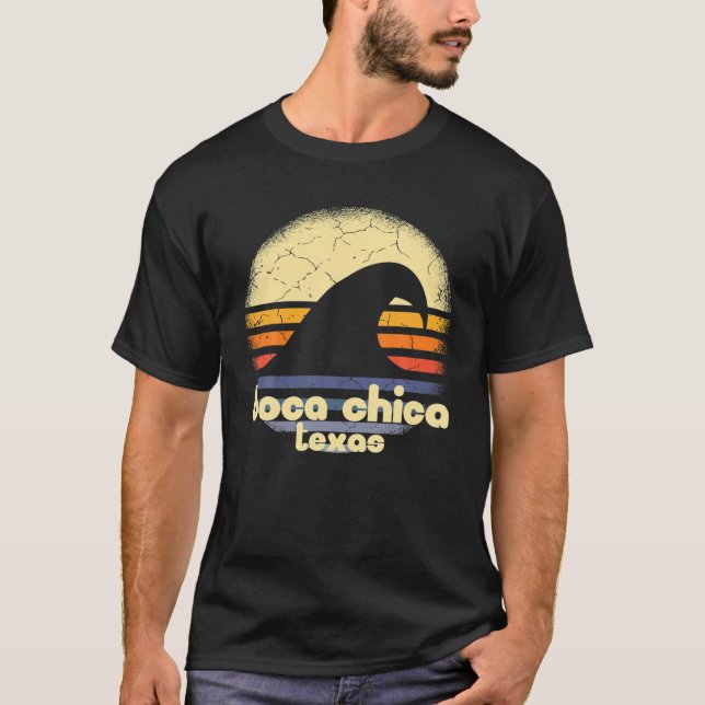 I Liebe Boca Chica Beach Texas Ocean Wave TX T-Shirt (Vorderseite)