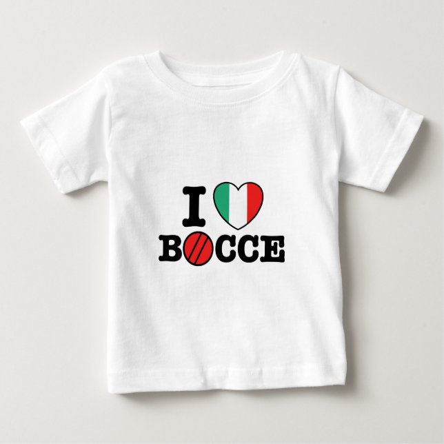 I Liebe Bocce Baby T-shirt (Vorderseite)