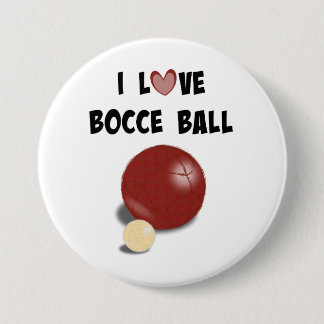 I Liebe Bocce Ball Button