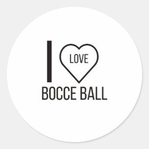 I LIEBE BOCCE BALL RUNDER AUFKLEBER