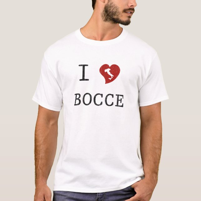 I Liebe Bocce T-Shirt (Vorderseite)