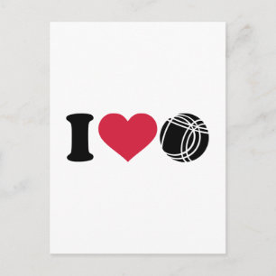 I Liebe Boccia Petanque Postkarte