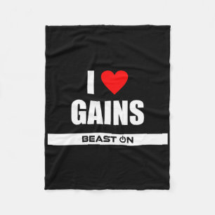 I Liebe Bodybuilding Gainz Gym Fitness Traini Fleecedecke