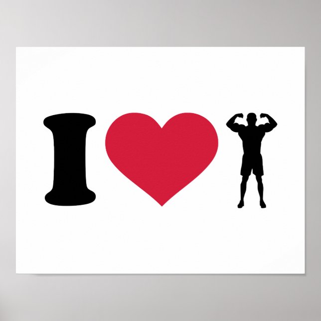 I LIEBE BODYBUILDING POSTER (Vorne)