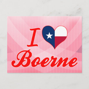 I Liebe Boerne, Texas Postkarte