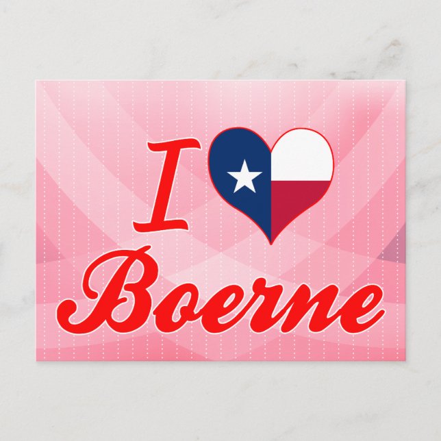 I Liebe Boerne, Texas Postkarte (Vorderseite)