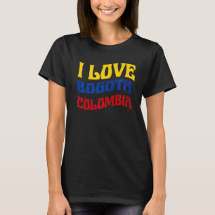 I Liebe Bogota Kolumbien Flaggenplan Kolumbien Pri T-Shirt