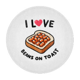 I Liebe Bohnen auf Toast Schneidebrett
