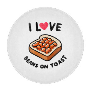 I Liebe Bohnen auf Toast Schneidebrett