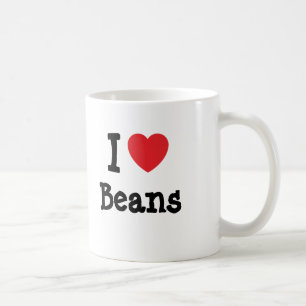 I Liebe Bohnen Herz T - Shirt Kaffeetasse