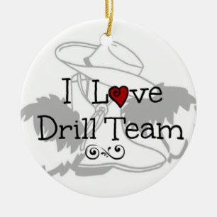 I Liebe-Bohrgerät-Team Keramikornament