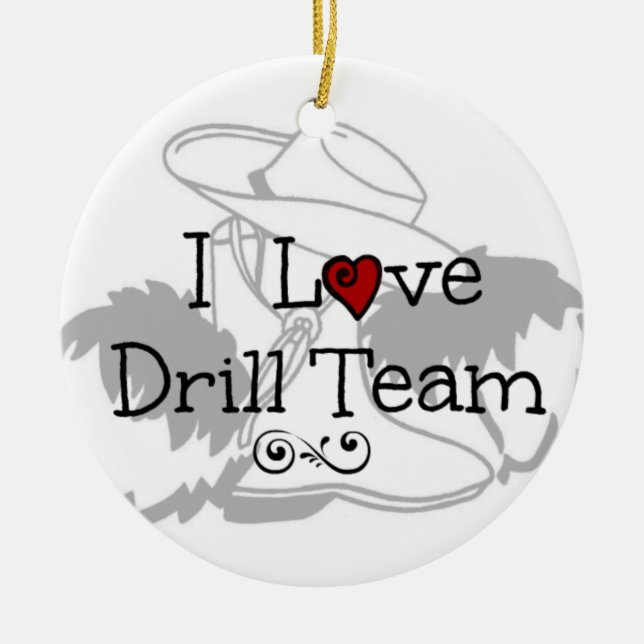 I Liebe-Bohrgerät-Team Keramikornament (Vorne)